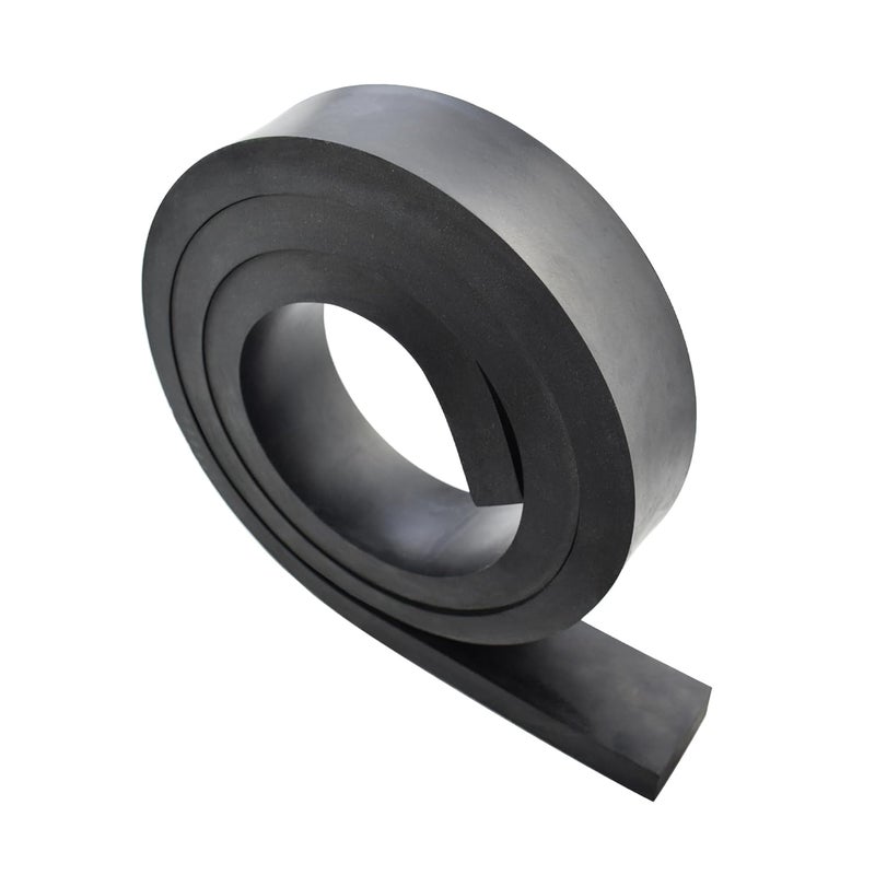 TEKDOE 3/4 Inch Thick Neoprene Rubber Strips and Heavy-Duty Solid Rubber Rolls, Sheet for DIY Gasket, Warehouse, Pads, Seals, Weather Stripping, Flooring (2 Inch Wide, 5 Feet Long) - Image 1